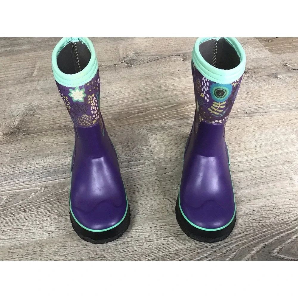 Bogs Purple Winter Snow Boots Youth Girls Size 2 Stomper Reef EUR 33